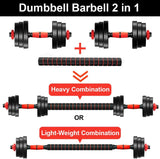 Dumbbell Set 3in1 Adjustable Barbell 20KG