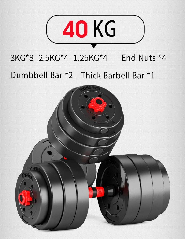 Dumbbell Set 3in1 Adjustable Barbell 40KG
