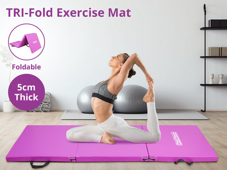 Folding Exercise Mat Purple Color