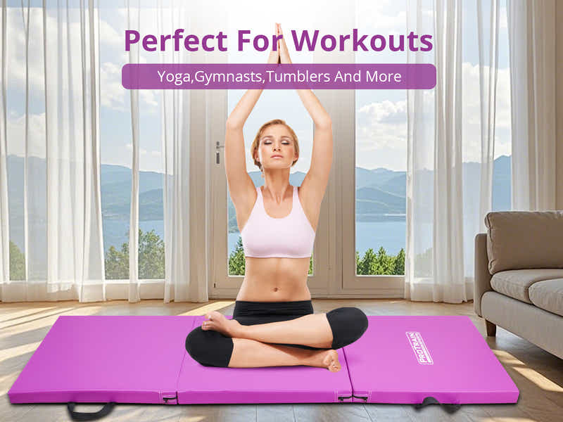 Folding Exercise Mat - Purple