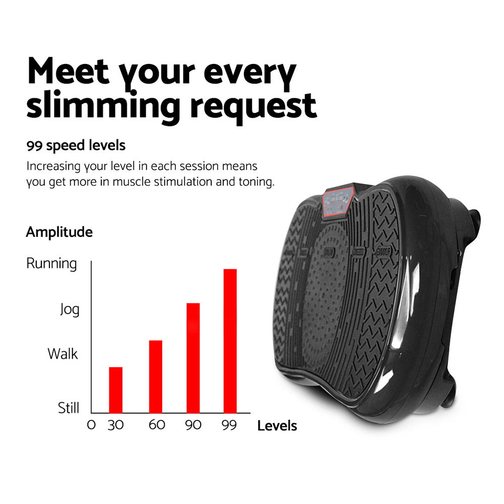 DS NA Vibration Machine Plate Platform Body Shaper Home Gym Fitness Black