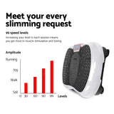 DS NA Vibration Machine Plate Platform Body Shaper Home Gym Fitness White
