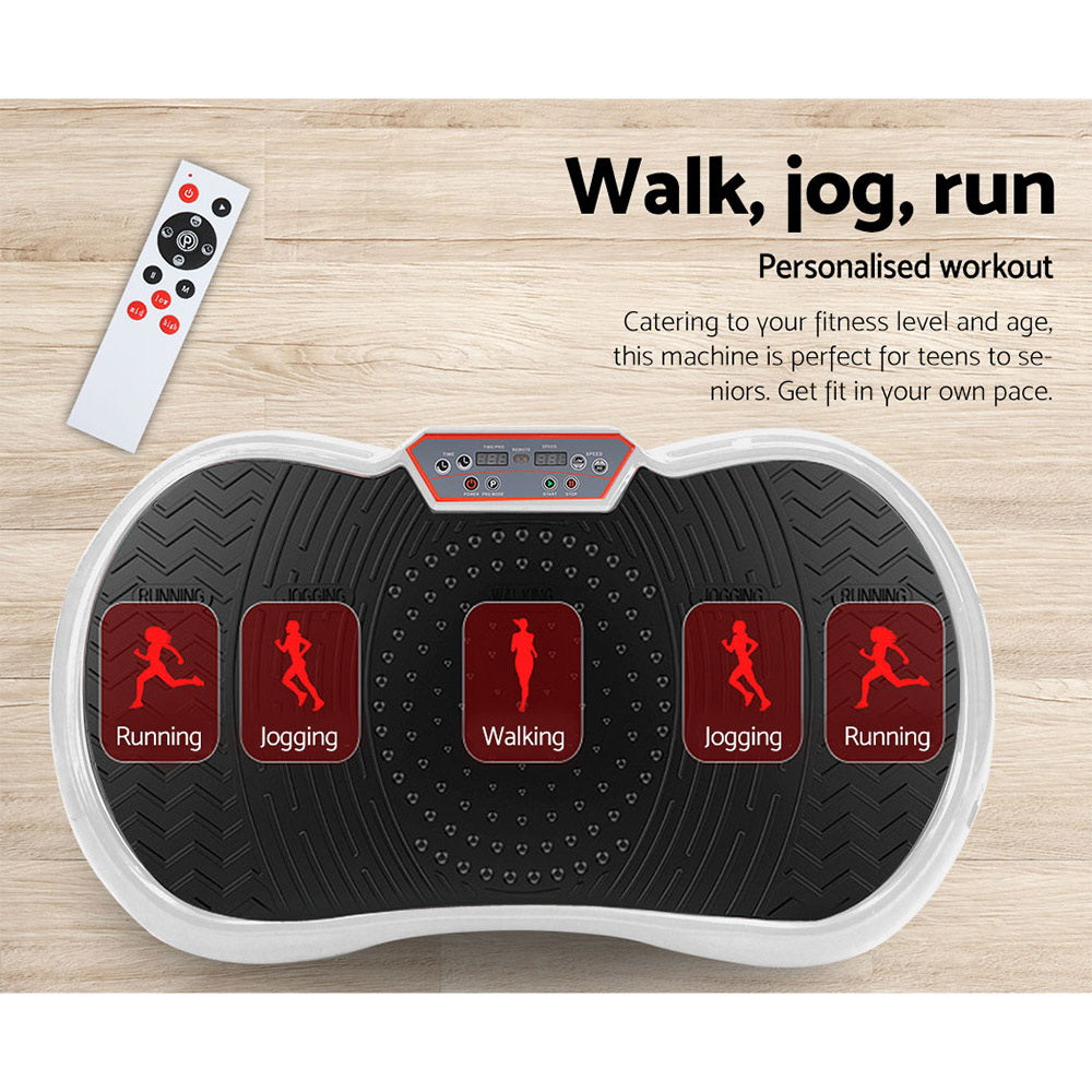 DS NA Vibration Machine Plate Platform Body Shaper Home Gym Fitness White