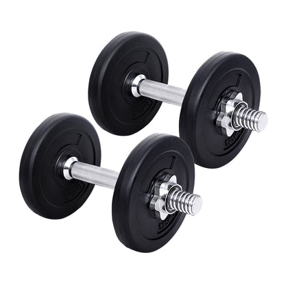 DS NA 10KG Dumbbell Set Weight Training Plates Home Gym Fitness Exercise
