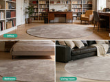 Angola Floor Rug Round 115cm - Light Brown