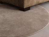 Angola Floor Rug Round 115cm - Light Brown
