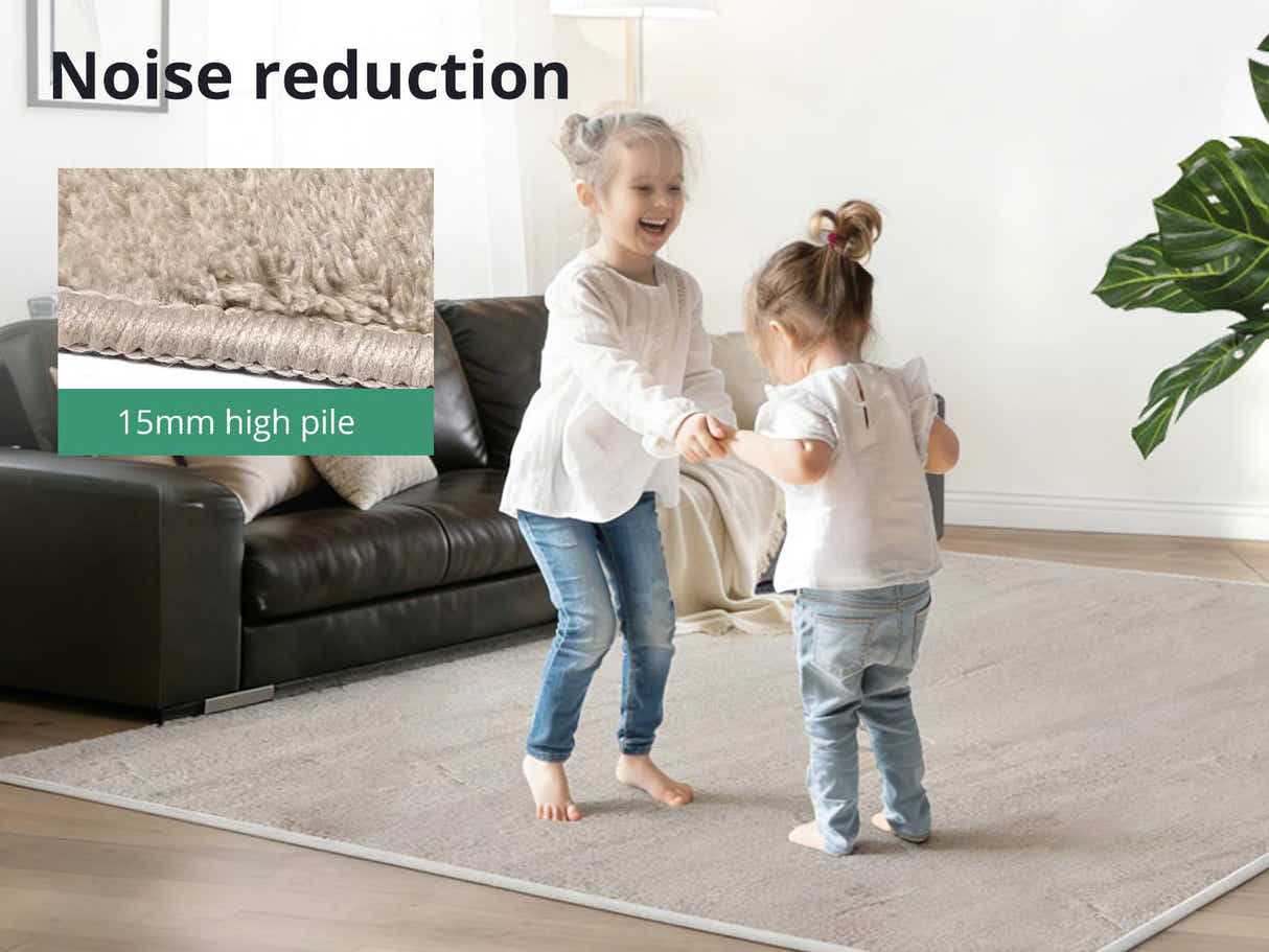 Angola Floor Rug 200cm x 230cm - Light brown