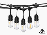 Suspended socket festoon light S14 17M LED