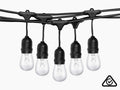 Suspended Socket Festoon Lights with Tungsten Bulbs - 17 m