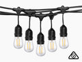 Suspended Socket Festoon Lights with LED Bulbs - 17 m