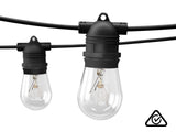 Fixed Socket Festoon Lights with Tungsten Bulbs - 22 m