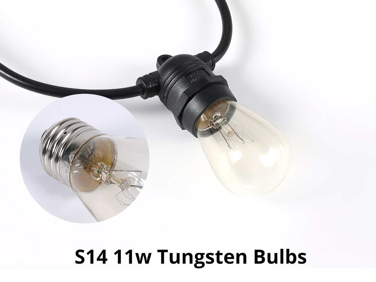 Fixed Socket Festoon Light S14 27M Tungsten
