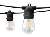 Fixed Socket Festoon Lights with LED Bulbs - 12 m