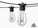 Fixed Socket Festoon Lights with ST64 LED Bulbs - 22 m