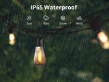 Fixed Socket Festoon Lights with ST64 LED Bulbs - 22 m