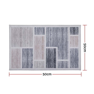 DS NA Floor Rug 50X80cm Doormat Soft Velvet Non-Slip Bath Mat Small Modern