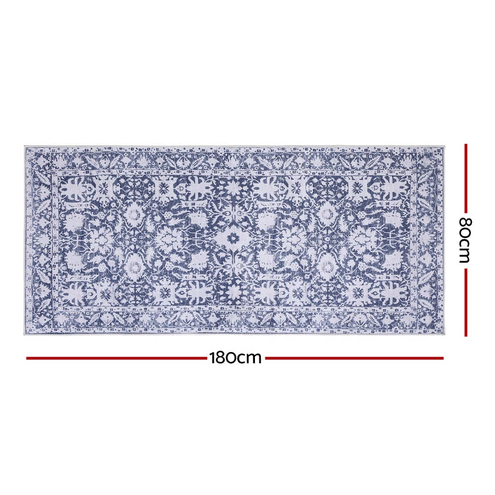 DS NA Artiss Hallway Runner Rug 80x180cm Soft Velvet Washable Modern Kitchen Mat