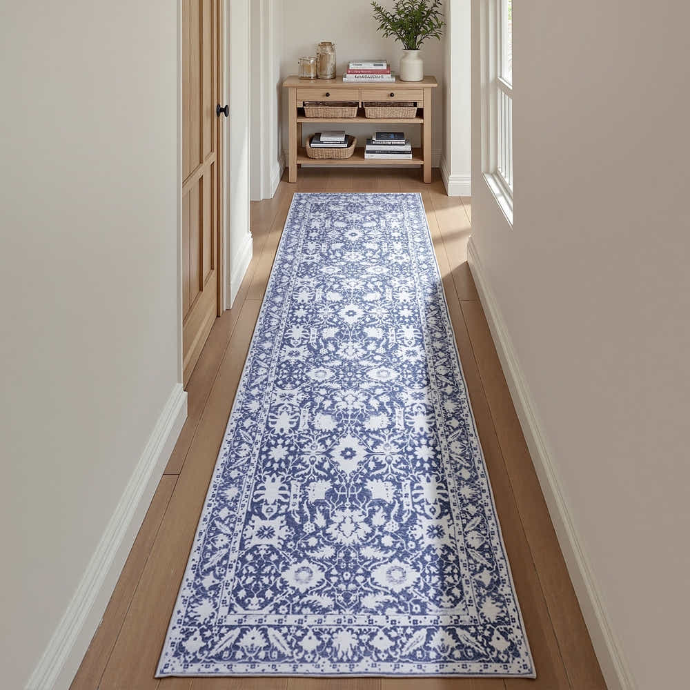 DS NA Artiss Hallway Runner Rug 80X300cm Soft Velvet Washable Modern Kitchen Mat