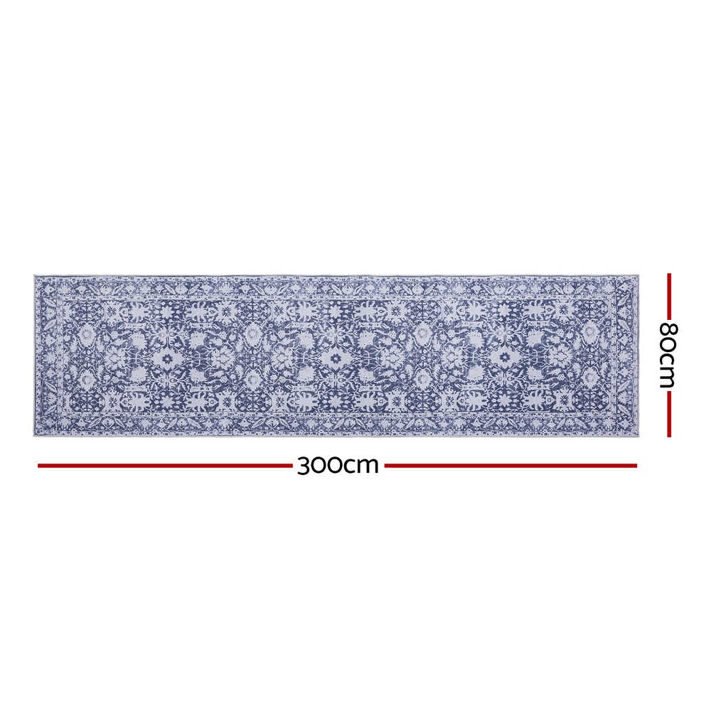 DS NA Artiss Hallway Runner Rug 80X300cm Soft Velvet Washable Modern Kitchen Mat
