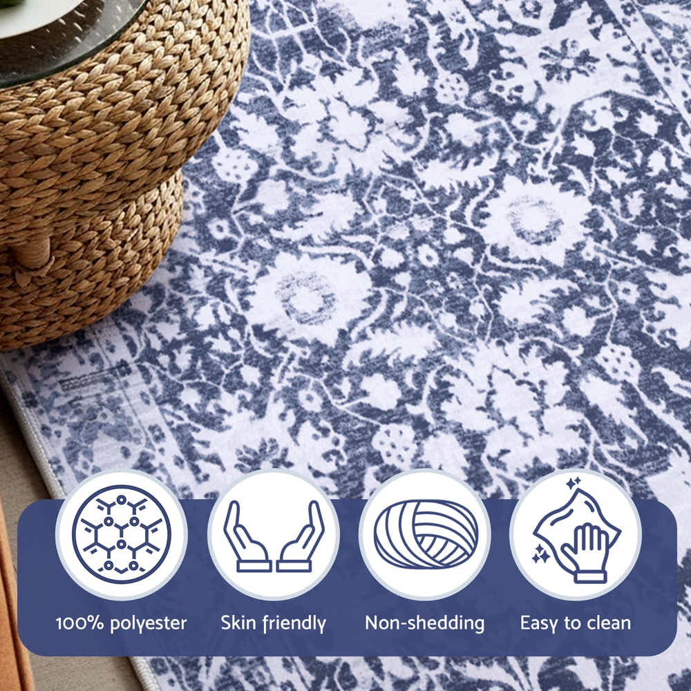 DS NA Artiss Hallway Runner Rug 80X300cm Soft Velvet Washable Modern Kitchen Mat