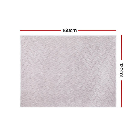 DS NA Artiss Rug 120x160cm Area Rug Washable Mat Large Carpet Microfiber Ripple
