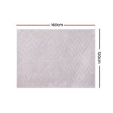 DS NA Artiss Rug 120x160cm Area Rug Washable Mat Large Carpet Microfiber Ripple
