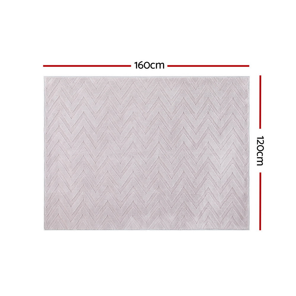 DS NA Artiss Rug 120x160cm Area Rug Washable Mat Large Carpet Microfiber Ripple