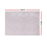 DS NA Artiss Rug 160x230cm Area Rug Washable Mat Large Carpet Microfiber Ripple