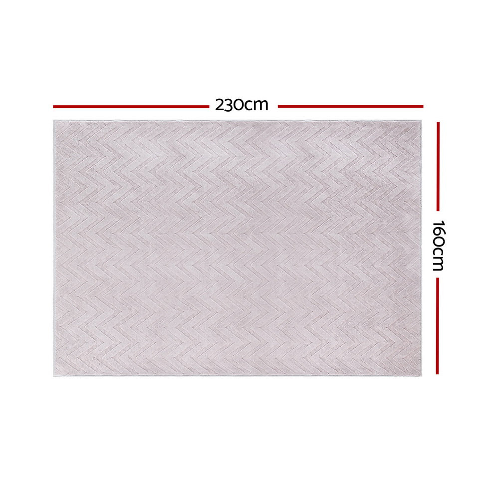 DS NA Artiss Rug 160x230cm Area Rug Washable Mat Large Carpet Microfiber Ripple