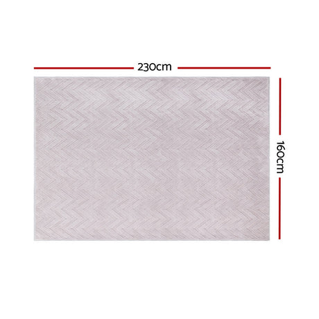 DS NA Artiss Rug 160x230cm Area Rug Washable Mat Large Carpet Microfiber Ripple