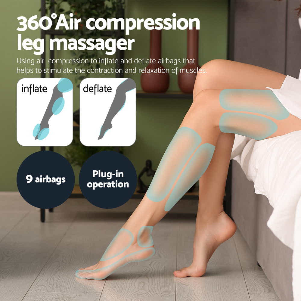 Livemor Foot Massager Leg Knee Massager with Air Compression 3 Massage Mod