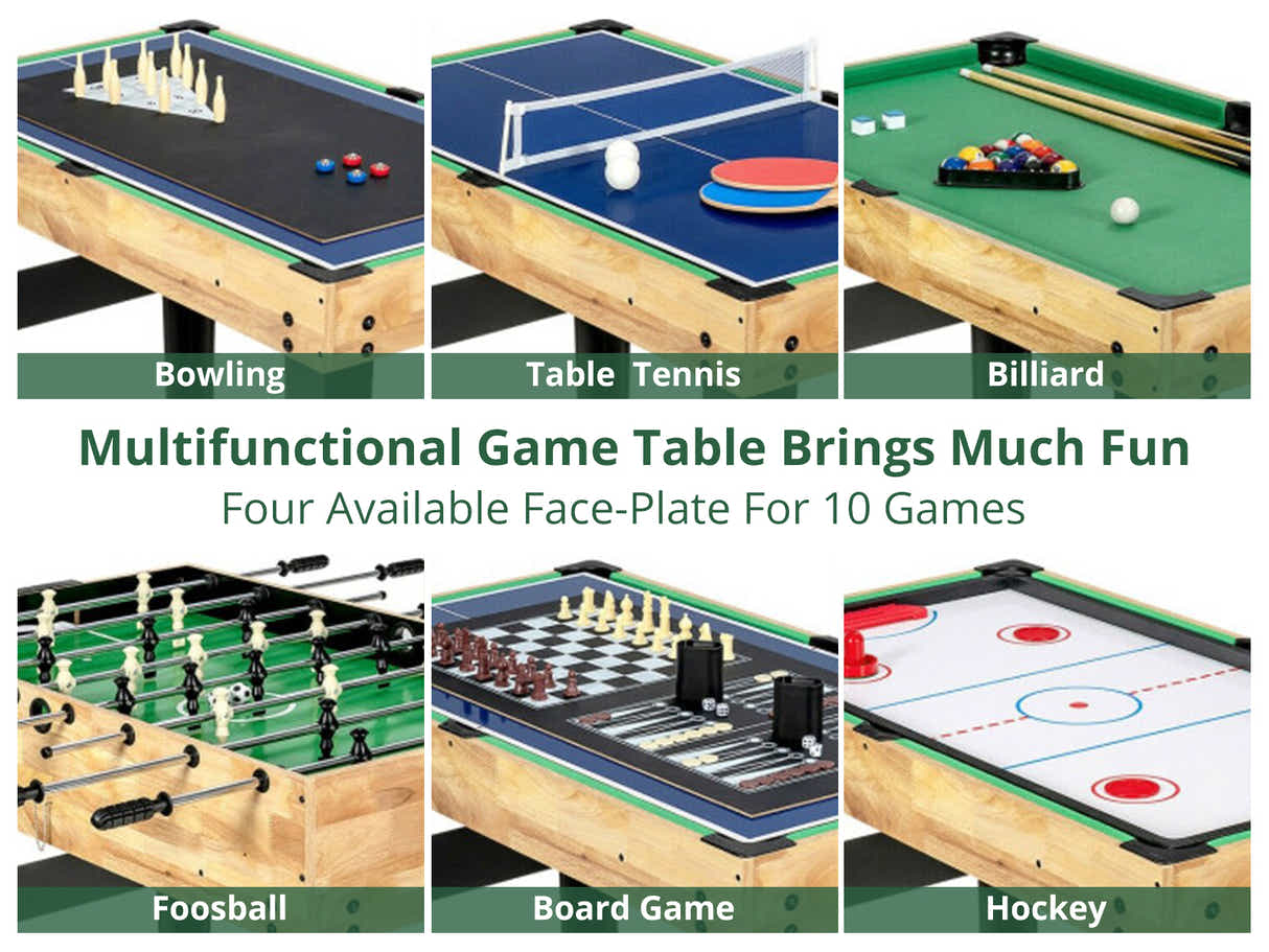 10-in-1 Multi-function Foosball Table - 4 Ft