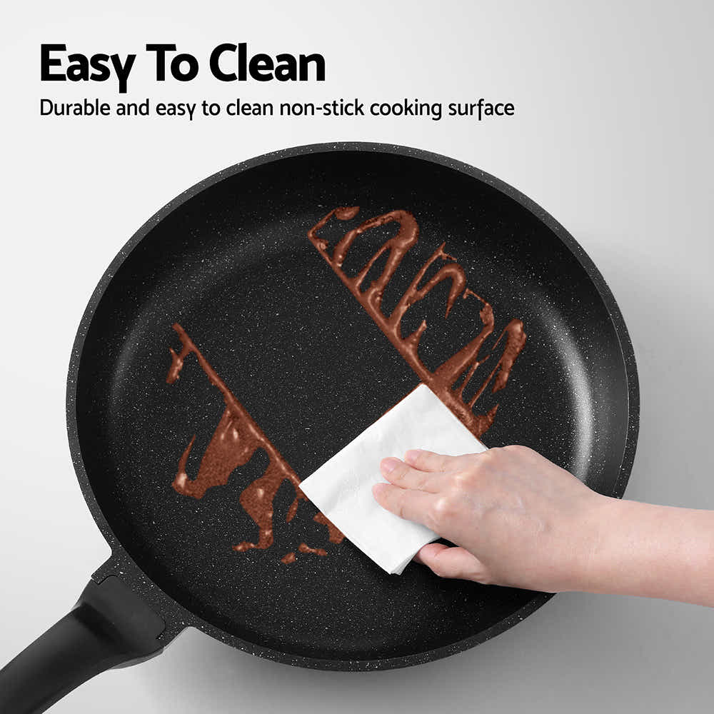 DS NA 5-Star Chef Non Stick Frying Pan Cast Aluminium Steak Skillet BBQ 30cm
