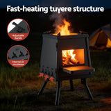 Grillz Fire Pit BBQ Portable Outdoor Fireplace Camping Stove for Picnics