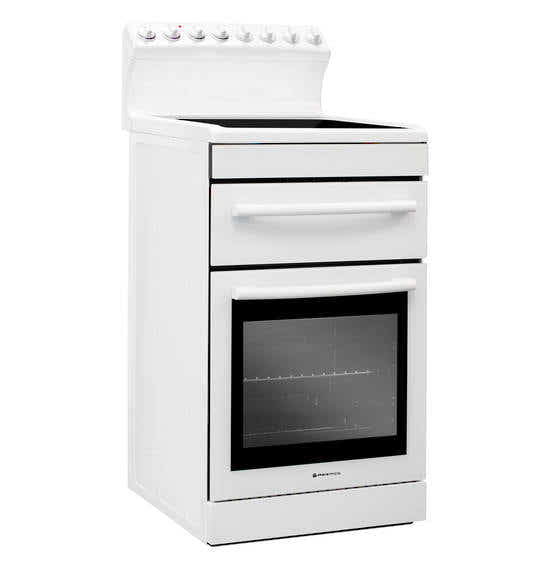 T Parmco FREESTANDING STOVE 54CM WHITE CERAMIC