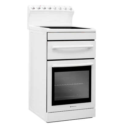 T Parmco FREESTANDING STOVE 54CM WHITE CERAMIC