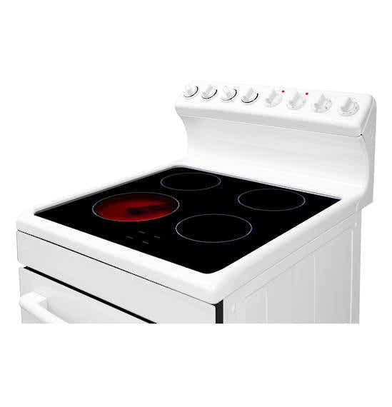T Parmco FREESTANDING STOVE 54CM WHITE CERAMIC
