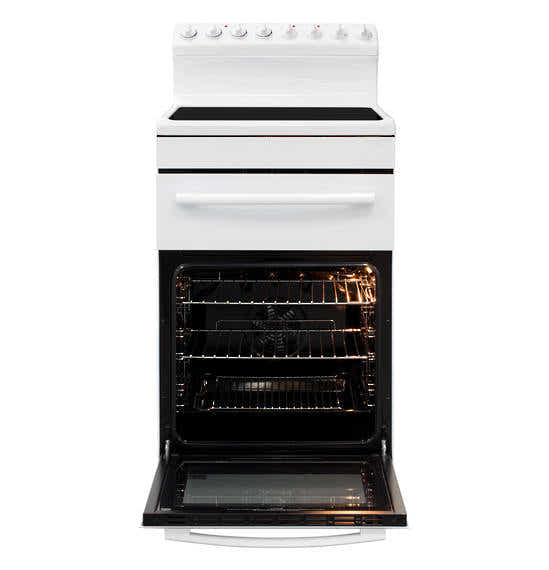 T Parmco FREESTANDING STOVE 54CM WHITE CERAMIC