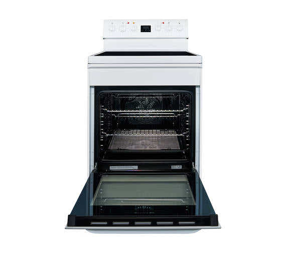 T Parmco FREESTANDING STOVE 60CM WHITE CERAMIC 8FUNCTION