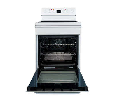 T Parmco FREESTANDING STOVE 60CM WHITE CERAMIC 8FUNCTION