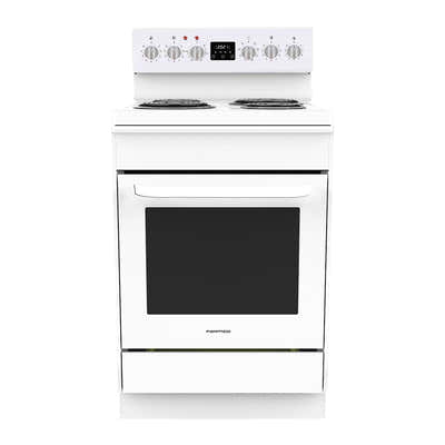 T Parmco FREESTANDING STOVE 60CM WHITE RADIANT 8FUNCTION