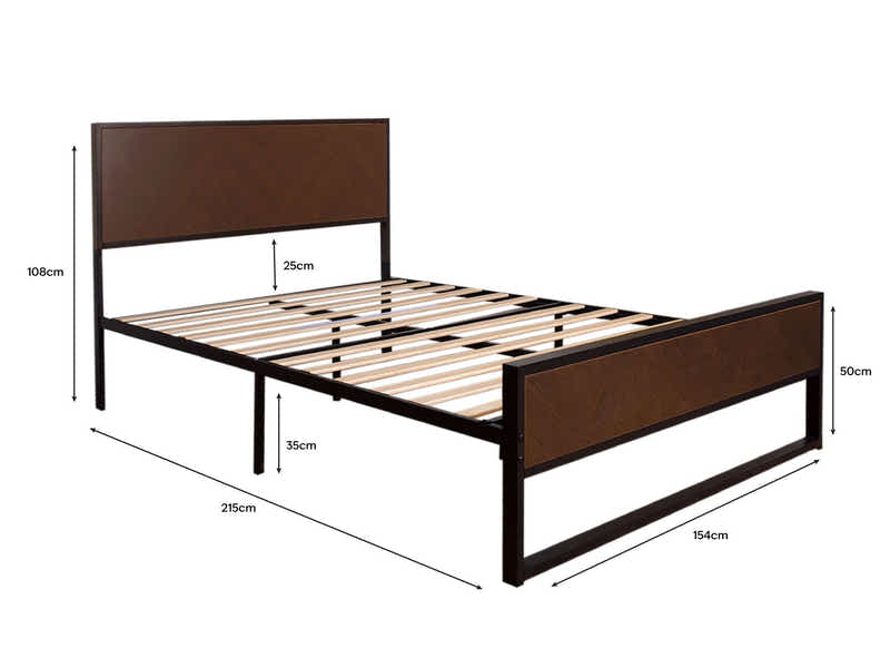 Fraser Bed Frame Walnut - Queen