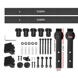 DS NA Sliding Barn Door Hardware Track Set 1.83m Roller Slide Office Bedroom