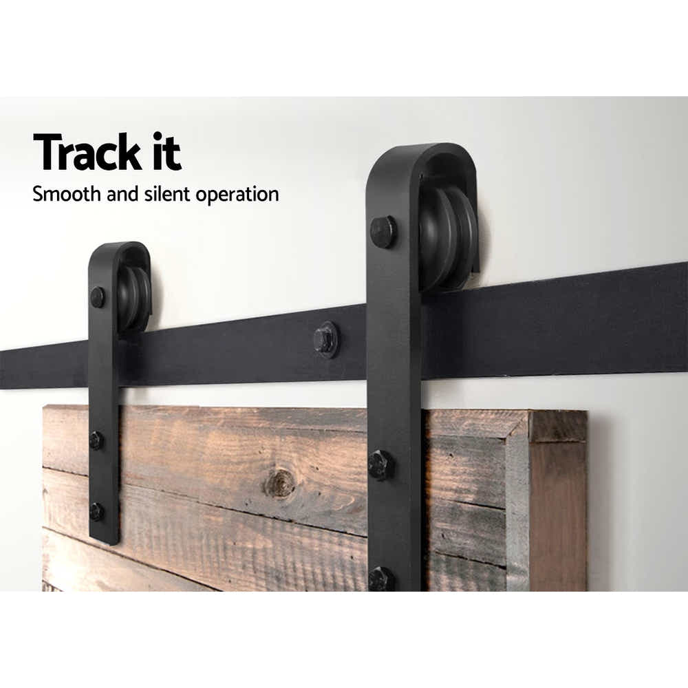 DS NA Sliding Barn Door Hardware Track Set 1.83m Roller Slide Office Bedroom