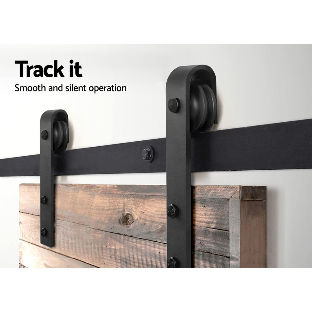 DS NA Sliding Barn Door Hardware Track Set 1.83m Roller Slide Office Bedroom