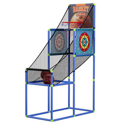 DS NA Basketball Arcade Game Electronic Scorer 3 Games Adjustable Kids Blue