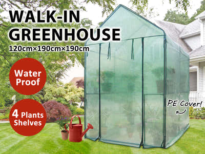 PE Mesh Walk-In Greenhouse - 1.2m x 1.9m