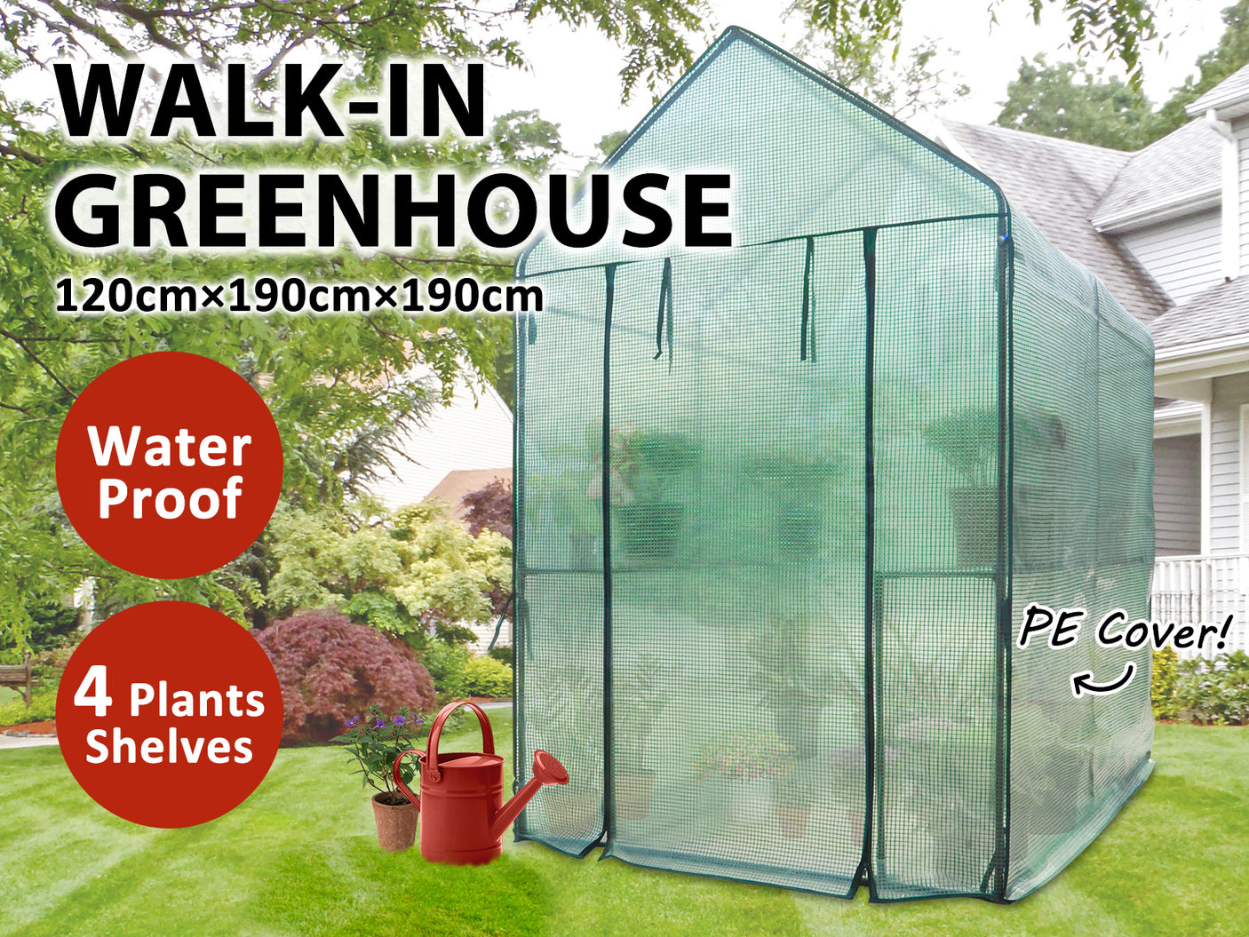 Walk-In Green House 1.2X1.9