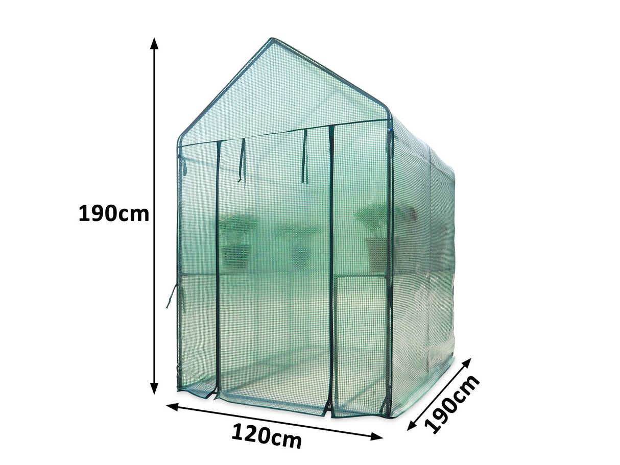 PE Mesh Walk-In Greenhouse - 1.2m x 1.9m