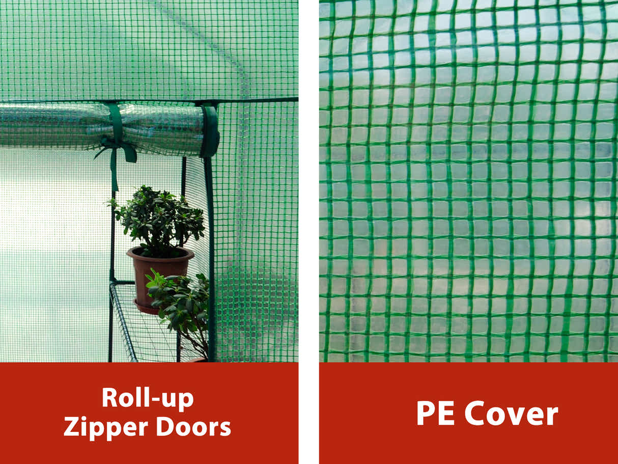 PE Mesh Walk-In Greenhouse - 1.2m x 1.9m